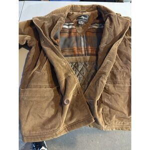 Vintage‎ Brandon Thomas Courdoroy Coat Jacket Brown Wool Blend Liner Sz S